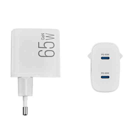 Сетевое зарядное устройство Brevia ePowerGaN PD65W 2xUSB-C белый Львов