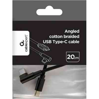 Дата кабель USB-C to USB-C 0,2m angle Cablexpert (CC-USB2-CMCML-0.2M) Винница