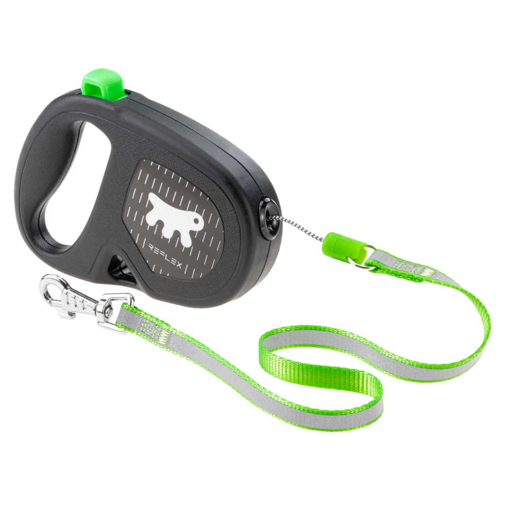 Поводок - рулетка для собак с шнуром Ferplast Flippy One Reflex Cord (Ферпласт Флиппи Ван) 14,7 x 3 x h 10 cм - 4.5 м/ до 12 кг - S, Салатовый Запорожье - изображение 1