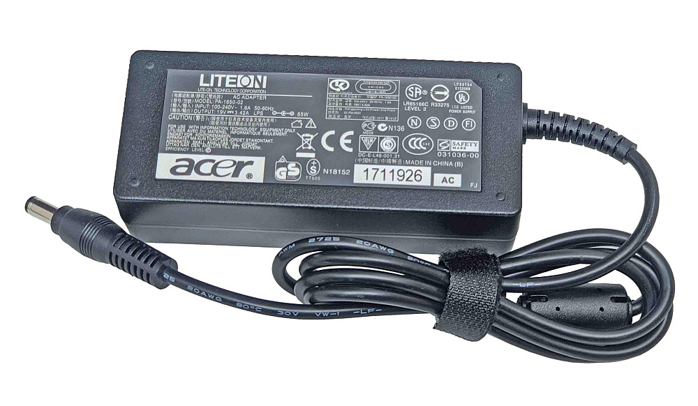 Блок питания для ноутбука Acer 65W 19V 3.42A 5.5x2.5mm PA-1650-01 OEM Винница - изображение 2