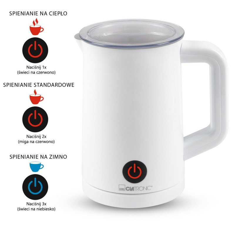 Вспениватель молока 300 мл 2в1 для подогрева и вспенивания Clatronic MS (3693) Нововолынск - изображение 3