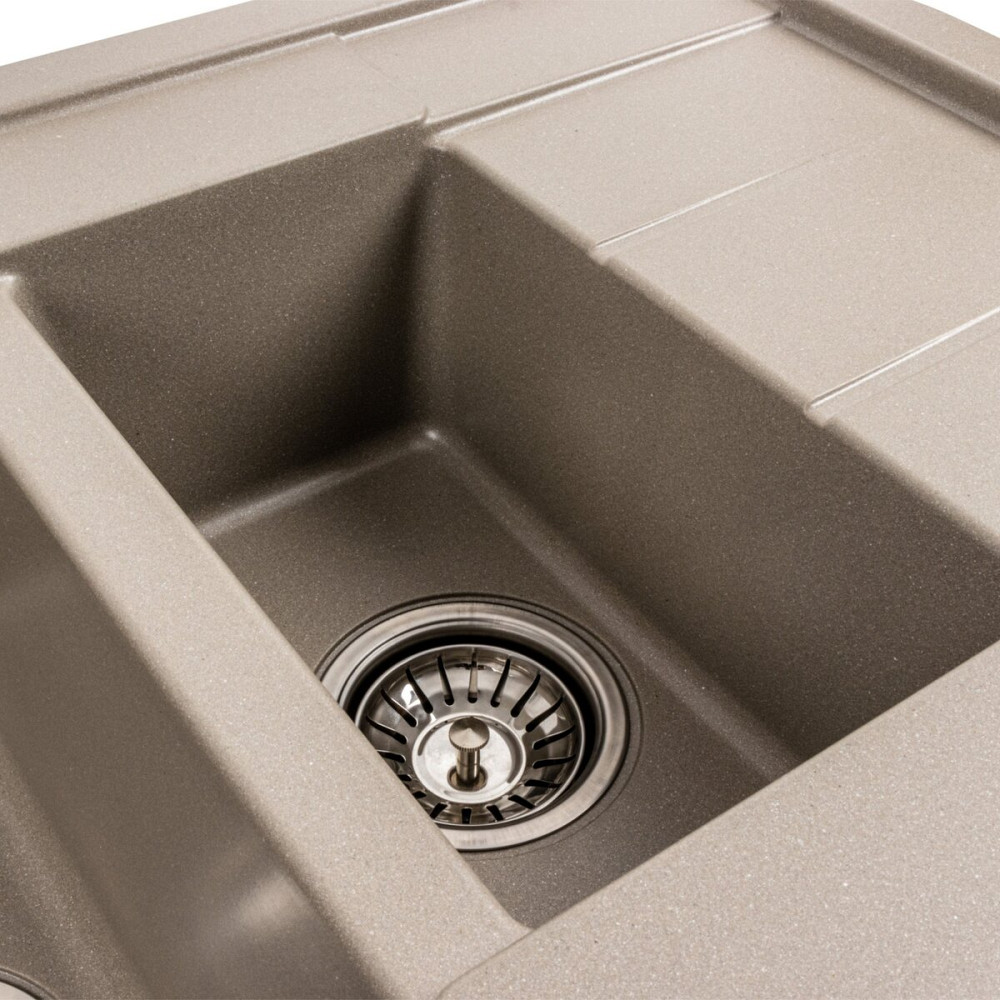 PLATINUM Гранітна мийка для кухні Platinum 7850W TOSKANA матовий Титан Київ - фото 8