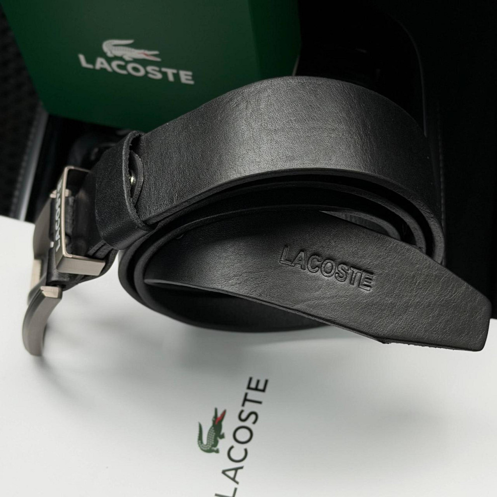 Мужской брендовый ремень Lacoste из натуральной итальянской кожи (979) Киев - изображение 6