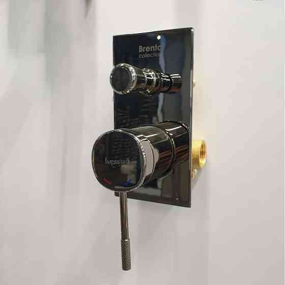 Змішувач прихованого монтажу IMPRESE BRENTA на 2 споживачі графіт Київ