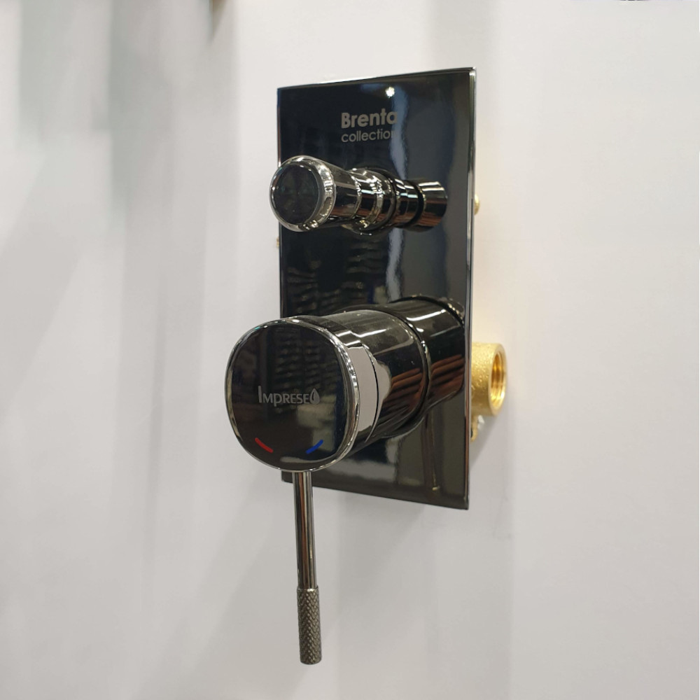 Смеситель скрытого монтажа  IMPRESE BRENTA на 2 потребителя графит Киев - изображение 2