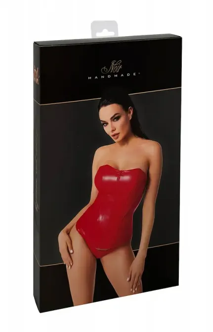 Корсет Noir Handmade F355 Red powerwetlook corset - XXL Львів - фото 6