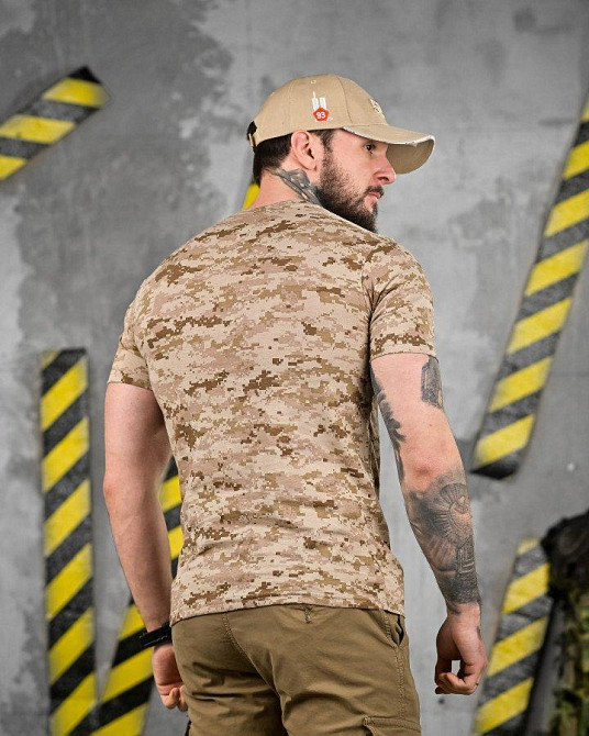 ХЛОПКОВАЯ тактическая футболка PATRIOT DESERT  DIGITAL ВТ5101 Одесса - изображение 4