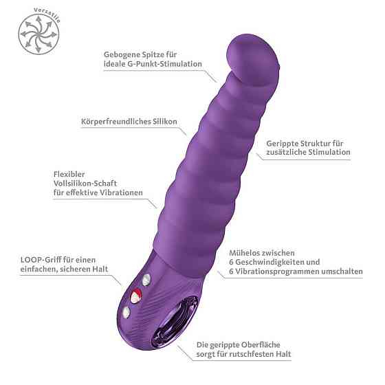 Вібратор точки G Fun Factory PATCHY PAUL Dark Violet, гнучкий, 12 режимів Sex Aura Київ