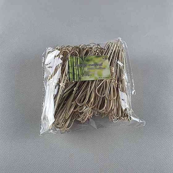 Дерев'яні бамбукові шпажки Серце 12 см, 100 шт (1 пачка) Харків