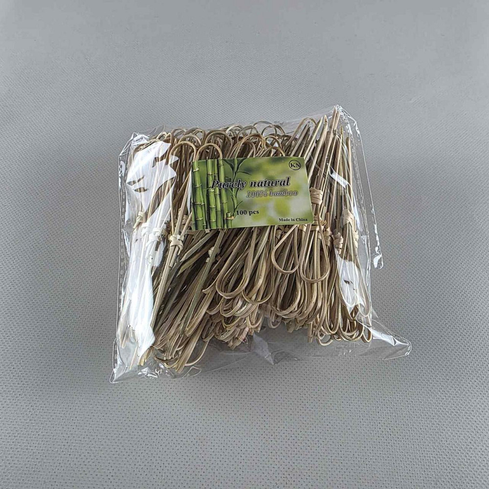 Дерев'яні бамбукові шпажки Серце 12 см, 100 шт (1 пачка) Харків - фото 2