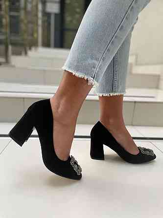 Bashili Туфлі жіночі BASHILI чорні еко-замша каблук 7см 36р 37р (21937-1) Коломия