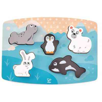 Развивающая игрушка Hape Пазл тактильный Полярные животные (E1620) Винница