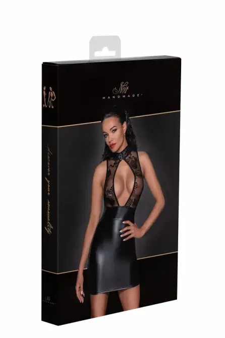 Сукня Noir Handmade F241 Short dress with powerwetlook skirt and tulle top - M Львів - фото 7