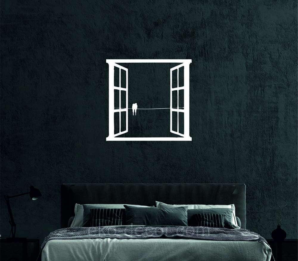 Декоративное настенное Панно «Птицы в окне» Декор на стену 90*85 см, Белый Киев - изображение 4