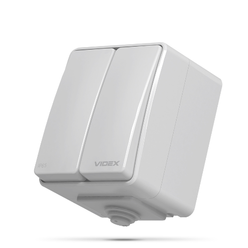 BINERA сірий Вимикач зовнішній 2кл IP65 Videx Житомир - изображение 2