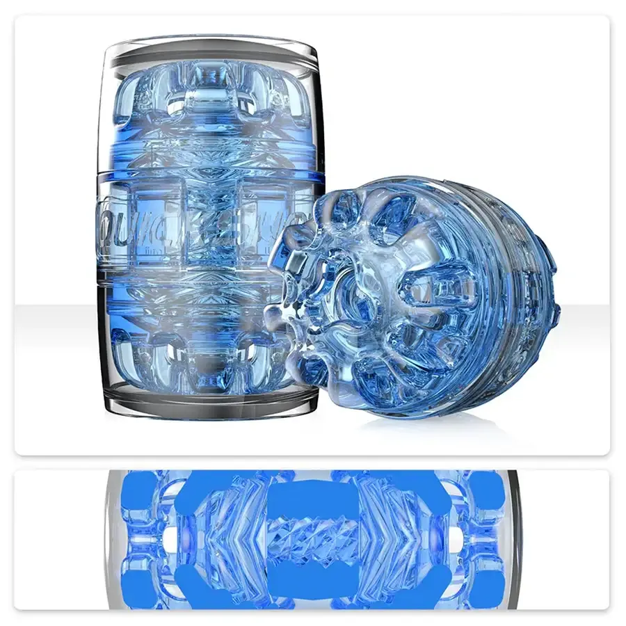 Мастурбатор Fleshlight Quickshot Turbo Blue Ice, компактний, чудово для пар і мінету Львів - фото 1