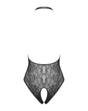 Бодістокінг з ефектом шнурівки Obsessive B113 teddy S/M/L відкрита спина, халтер, з доступом Львов