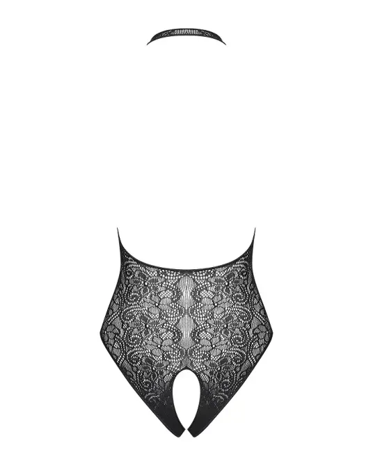 Бодістокінг з ефектом шнурівки Obsessive B113 teddy S/M/L відкрита спина, халтер, з доступом Львов - изображение 6