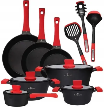 Zwieger Obsidian Каструлі 6el. 5,5/3,5/2l + Рондель Сковорідки Przybory (ZWOBS35) Київ
