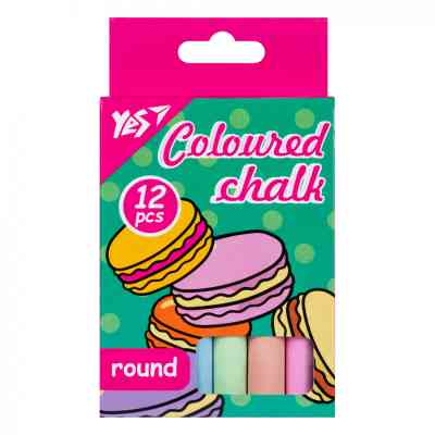 Мел Yes цветной Sweet Cream 12 шт круглый (400519) Винница