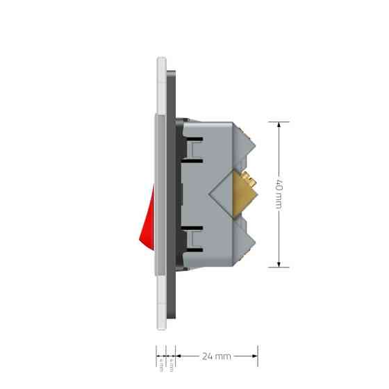 Майстер вимикач 20 ампер Livolo сірий (VL-C7KMKV20A-2IP) Коломыя