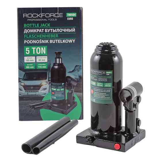 Домкрат пляшковий 5т (h min 194мм, h max 372мм, хід штоку 118мм) з клапаном Одеса