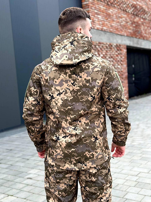 Мужская военная пиксельная куртка soft shell демисезонная тактическая куртка софт шел для военнослужащих Львов - изображение 2