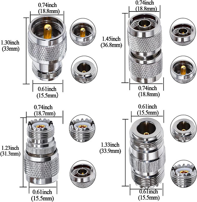 Комплект универсальных антенн: 14 адаптеров SMA, BNC, N, PL259, SO239 Киев - изображение 3