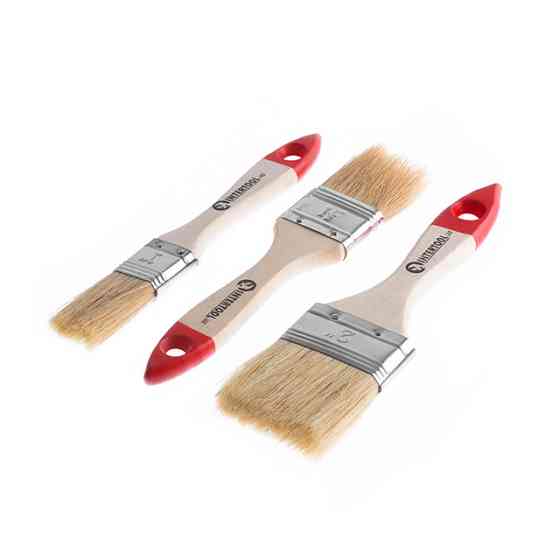 Набір пензлів флейцевих, 3 шт. (25, 38, 50 мм) INTERTOOL KT-1003 Киев