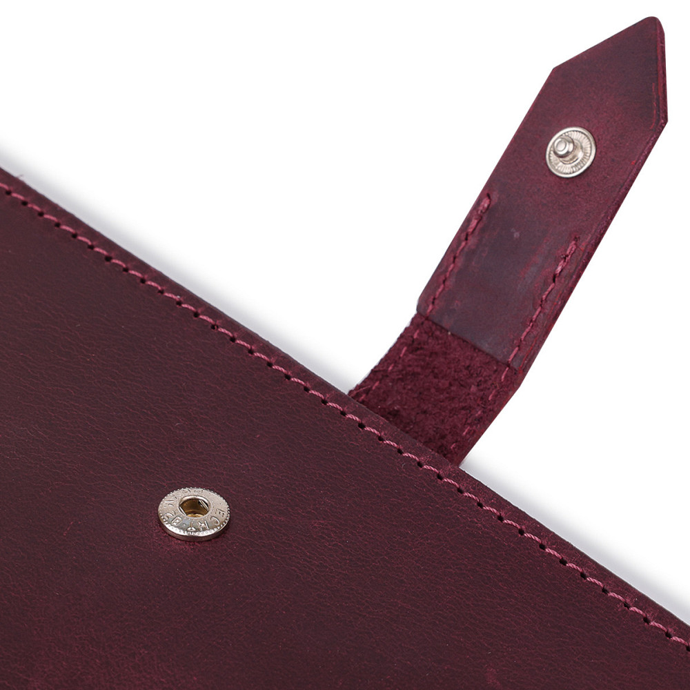 Шкіряне жіноче матове портмоне GRANDE PELLE 11561 Бордовий Київ - фото 7