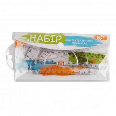 Линейка Yes набор 4 предмета линейка 15 см в ПВХ чехле (370512) Винница