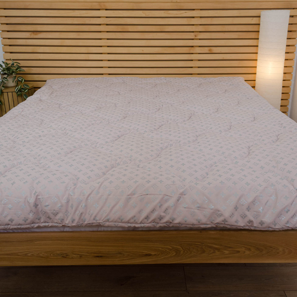 Ковдра силіконова зимова Жако Полісатин YouStar двоспальна 170х210 см (Сріблястий) Суми - фото 1