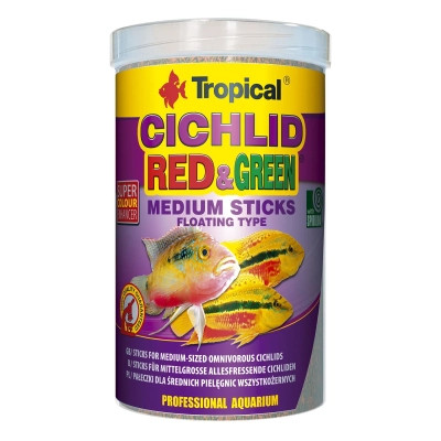 Корм для рыб Tropical Cichlid Red&Green Medium Sticks в палочках 1 л (5900469637265) Винница - изображение 1