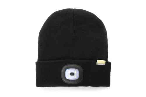 Черная шапка с фонариком 200 Лм, 300 мАч, СИЛА Харьков