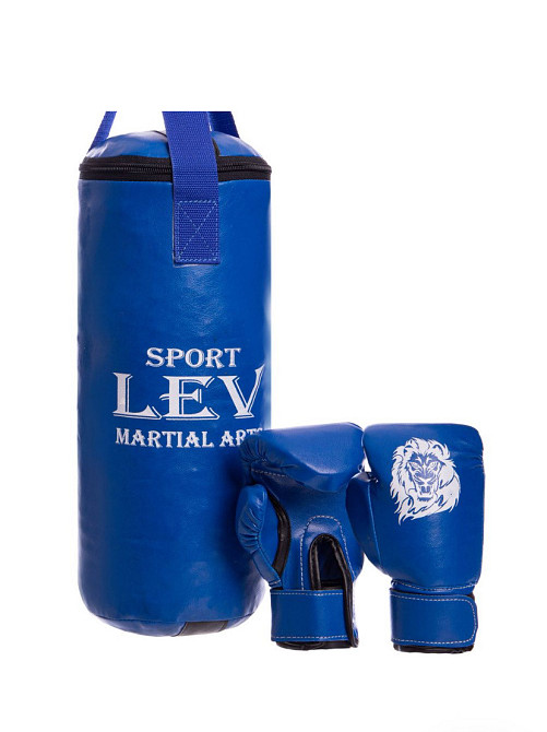 Дитячий боксерський набір (рукавиці+мішок) ЛЕВ Вишнёвое - изображение 3