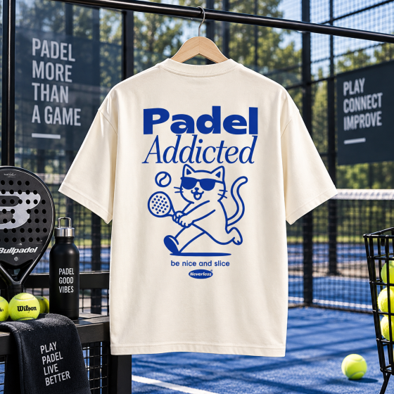 Футболка для паделу Padel Addicted з принтом кота, спортивна унісекс XL Чернівці