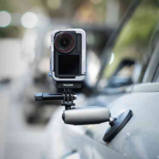 Алюмінієва рамка DJI Action 5 Pro/4/3 легка швидкознімна сіра Telesin S6-FMS-13BL-TDJ Київ