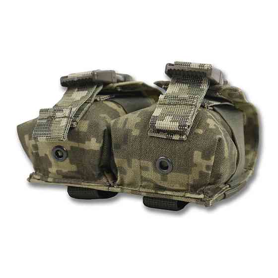 Подвійний підсумок для гранат. Тактичний підсумок під 2 гранати KIBORG Pixel. Підсумок гранатний подвійний Київ