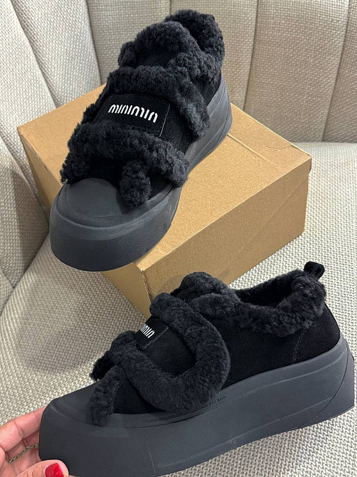 Кеди жіночі Hengji 15-1 з хутром та опушкою на липучці чорні , 41, 25,5 см Київ - фото 10