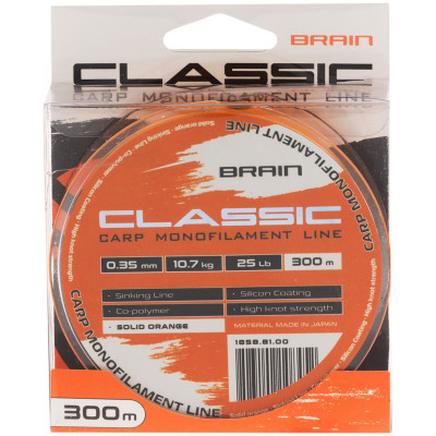 Волосінь Brain Classic Carp Line (solid orange) 300m 0.35mm 25lb 10.7kg (1858.81.00) Вінниця - фото 2