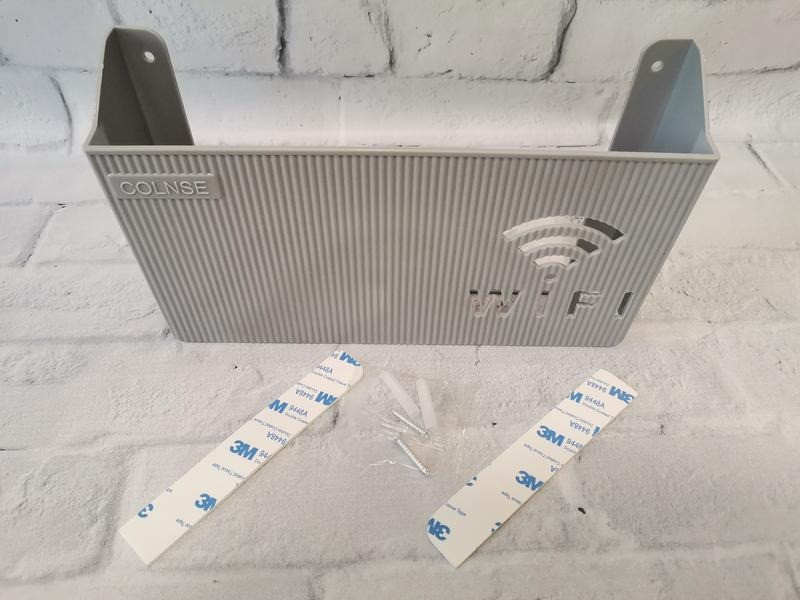 Держатель для Wi-Fi беспроводного маршрутизатора.Полка подвесная для роутера, держатель для модема серый Каменец-Подольский - изображение 8