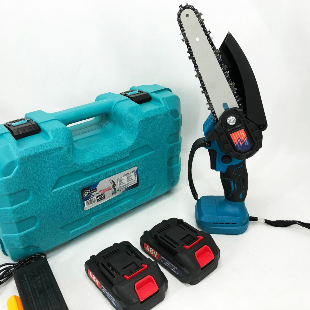 Універсальна міні-пила з акумулятором 6"(15 см) Domotec 24V, Електрична пилка по дереву для дачі QU-74 Івано-Франківськ - фото 5