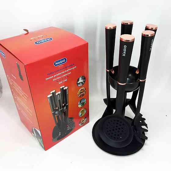 Набір ополоників для кухні, Набір силіконових кухонних інструментів для кулінарії WE-62 Івано-Франківськ