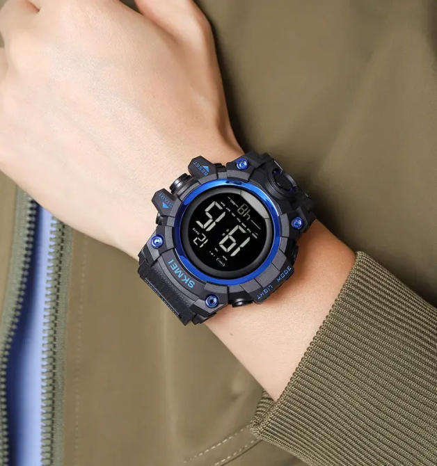 Годинники чоловічі спортивні Skmei 2140 hamlet (Чорний з синім) Вінниця - фото 6