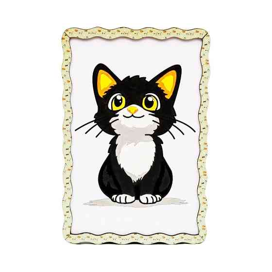 Дитячий набір для розпису по дереву "Котик-мрійник" Puz-22977 формат А5 Вінниця