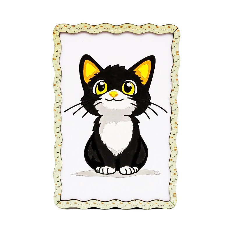 Дитячий набір для розпису по дереву "Котик-мрійник" Puz-22977 формат А5 Вінниця - фото 1