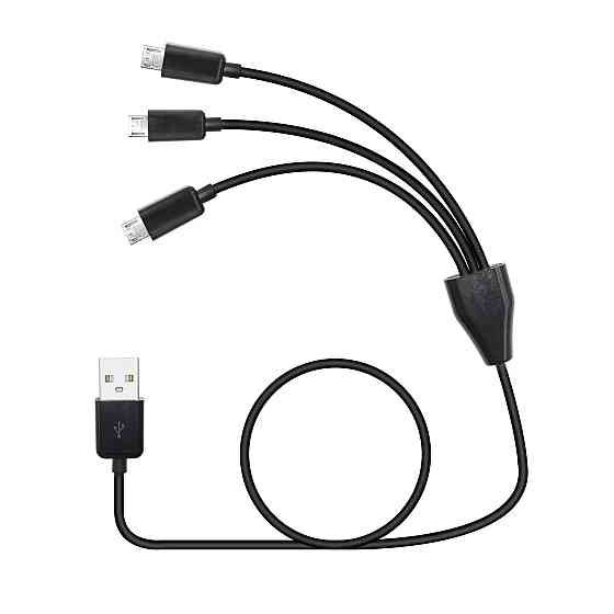 Кабель зарядний USB -3* Micro USB 1м Луцьк