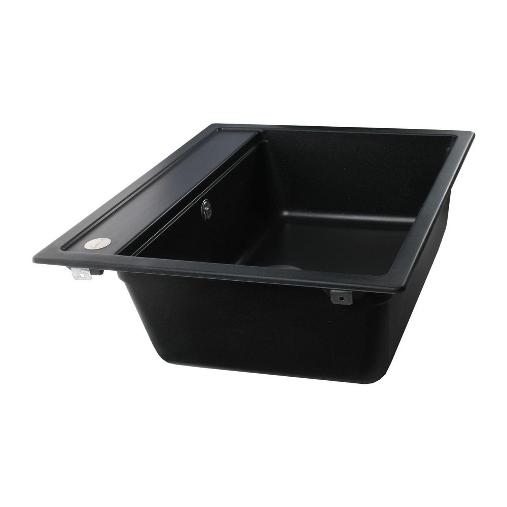 Гранітна мийка Globus Lux VOLTA чорний металiк 570х510мм-А0001 (000009669) Київ - фото 3