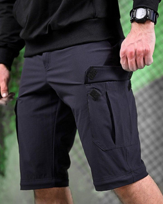 Мужские летние такатические штаны трансформер шорты Дснс синие Одесса - изображение 18