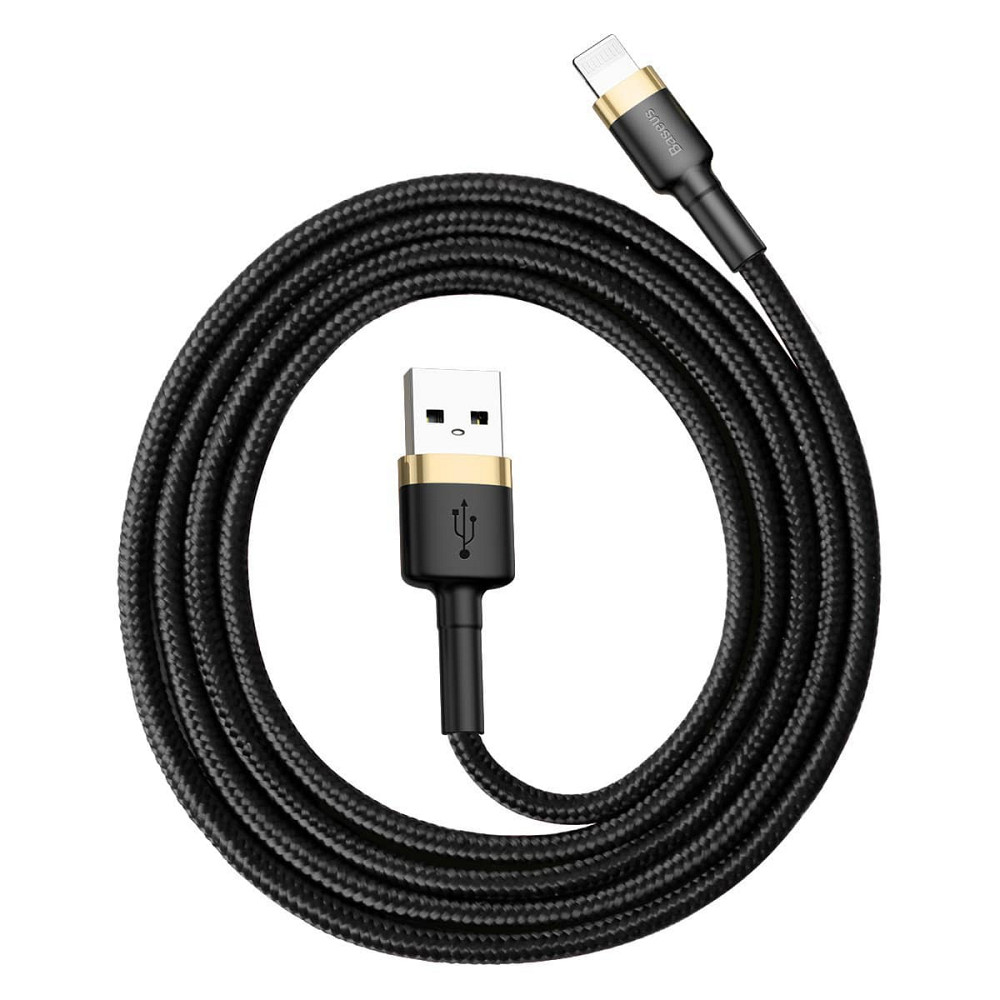 Кабель Baseus Cafule Cable USB For Lightning 2.4A 1m Gold+Black Київ - фото 4